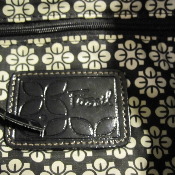 Fossil Black Leather Weekender handbag - Picture 6 of 6